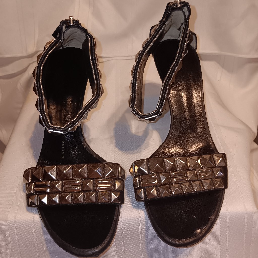 Giuseppe Zanotti Shoes Women's Heels Black Silver Studs